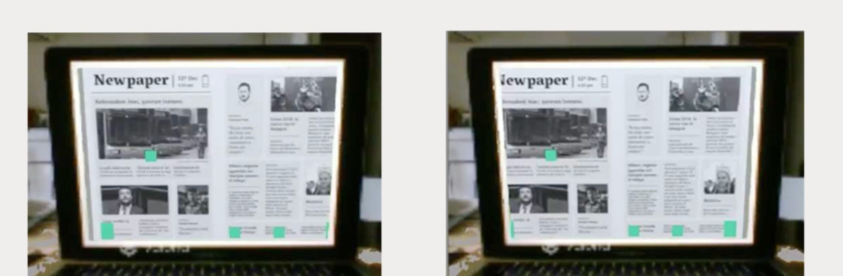 Binocular stereo view of the Newpaper prototype