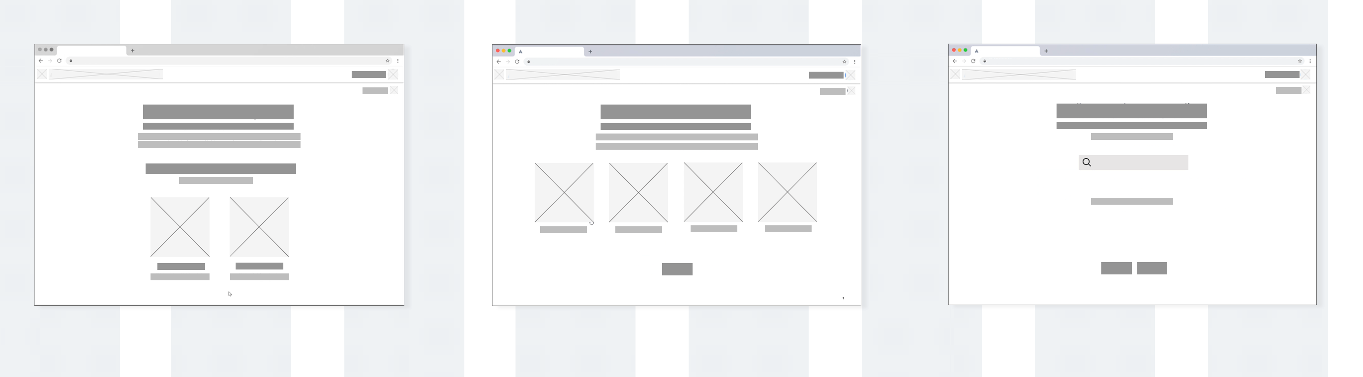 Low fidelity wireframes